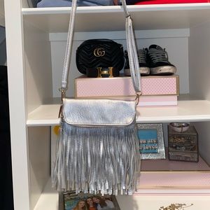 SILVER FRINGE PURSE!!!